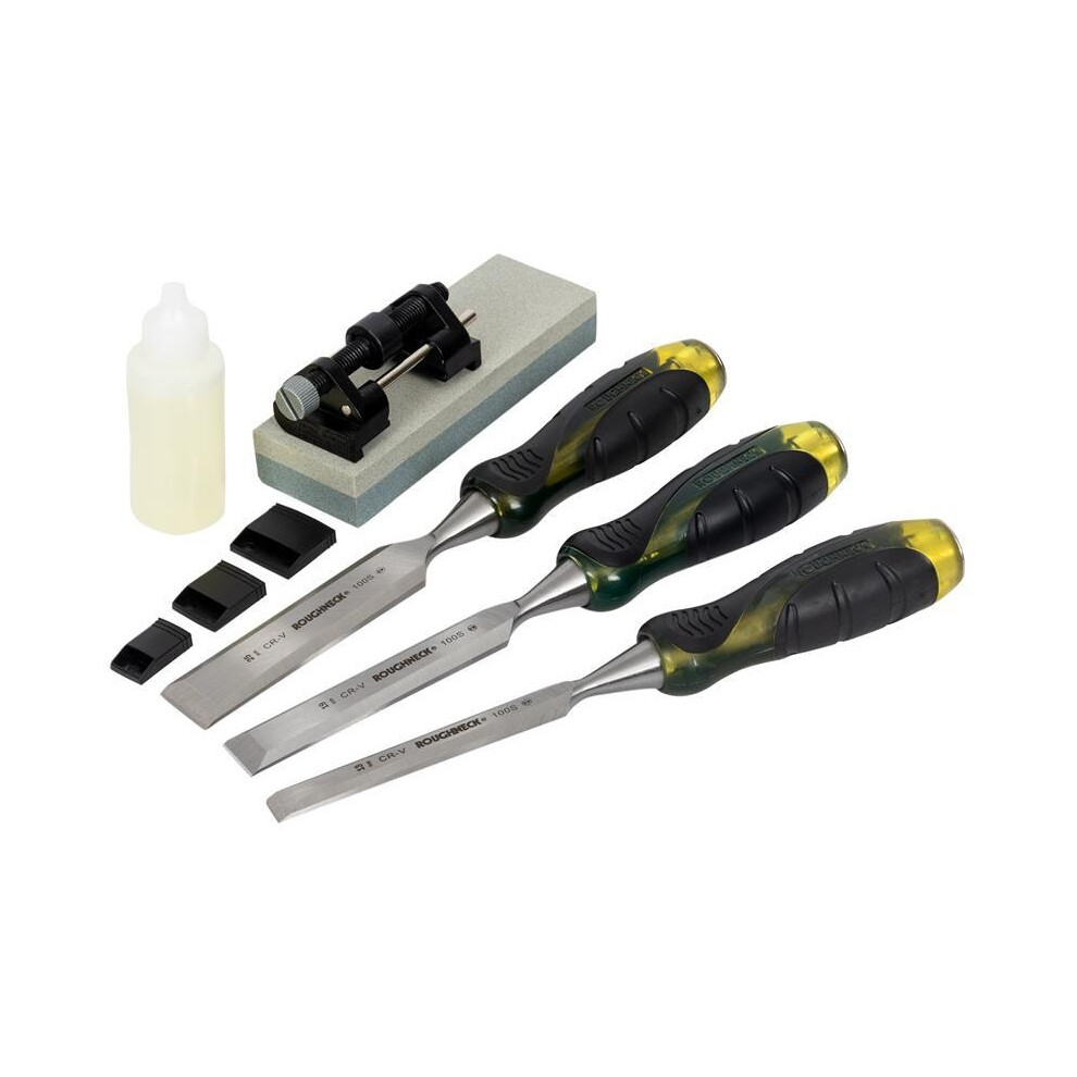 Roughneck Bevel Edge Chisel & Sharpening Kit, 6 Piece