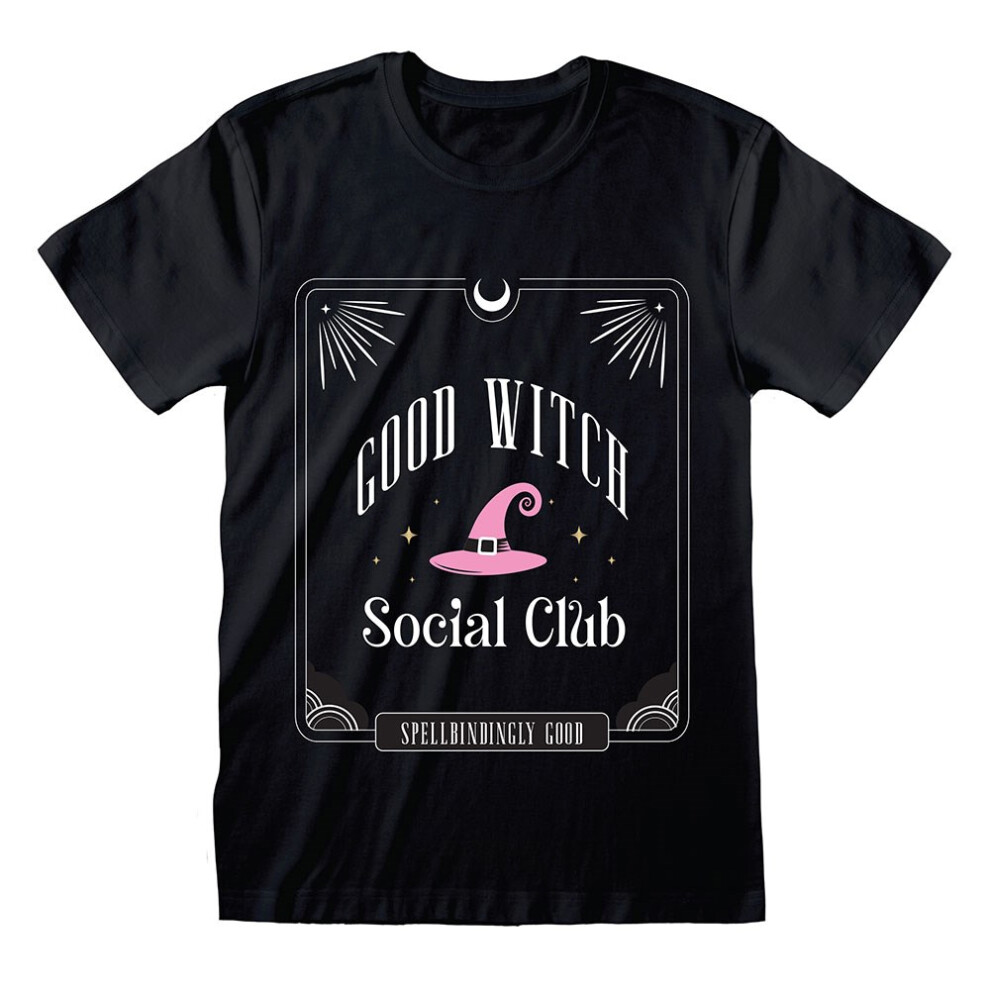 Something Different Men's Black (Xl, ) Unisex Adult Good Witch Social Club T-Shirt
