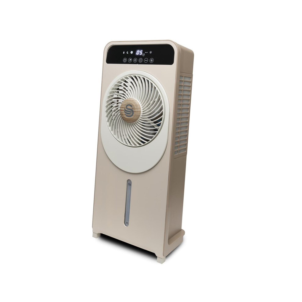 Swan 2-in-1 Evaporative Air Cooler with 24 Fan Settings, 3 Airflow Modes, Advanced Cooling System and 24 Hour Automatic Timer, 5L, 28W, Oatmeal