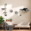 PawHut PawHut 4Pcs Wall Mounted Cat Shelves with Hammock, Scratching Post, Grey 1