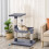 PawHut PawHut Cat Tree Scratch Post with Bed Hammock Sisal for Indoor Cats Grey 1