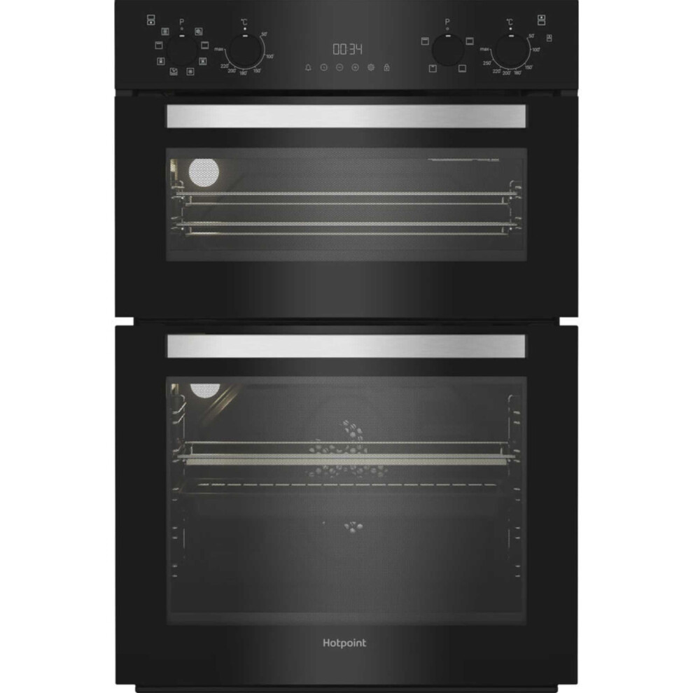 Hotpoint DIH 82G B Built In Electric Multifunction Double Oven - Black