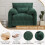 (Green) YODOLLA Armchair Sofa Oversized with Pillow 8