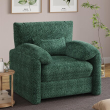 (Green) YODOLLA Armchair Sofa Oversized with Pillow