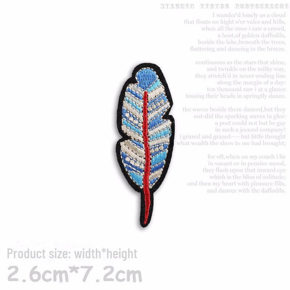 (as the picture, 44) Yixiu Embroidered Black Small Badge: Trendy Clothing Decoration Patch