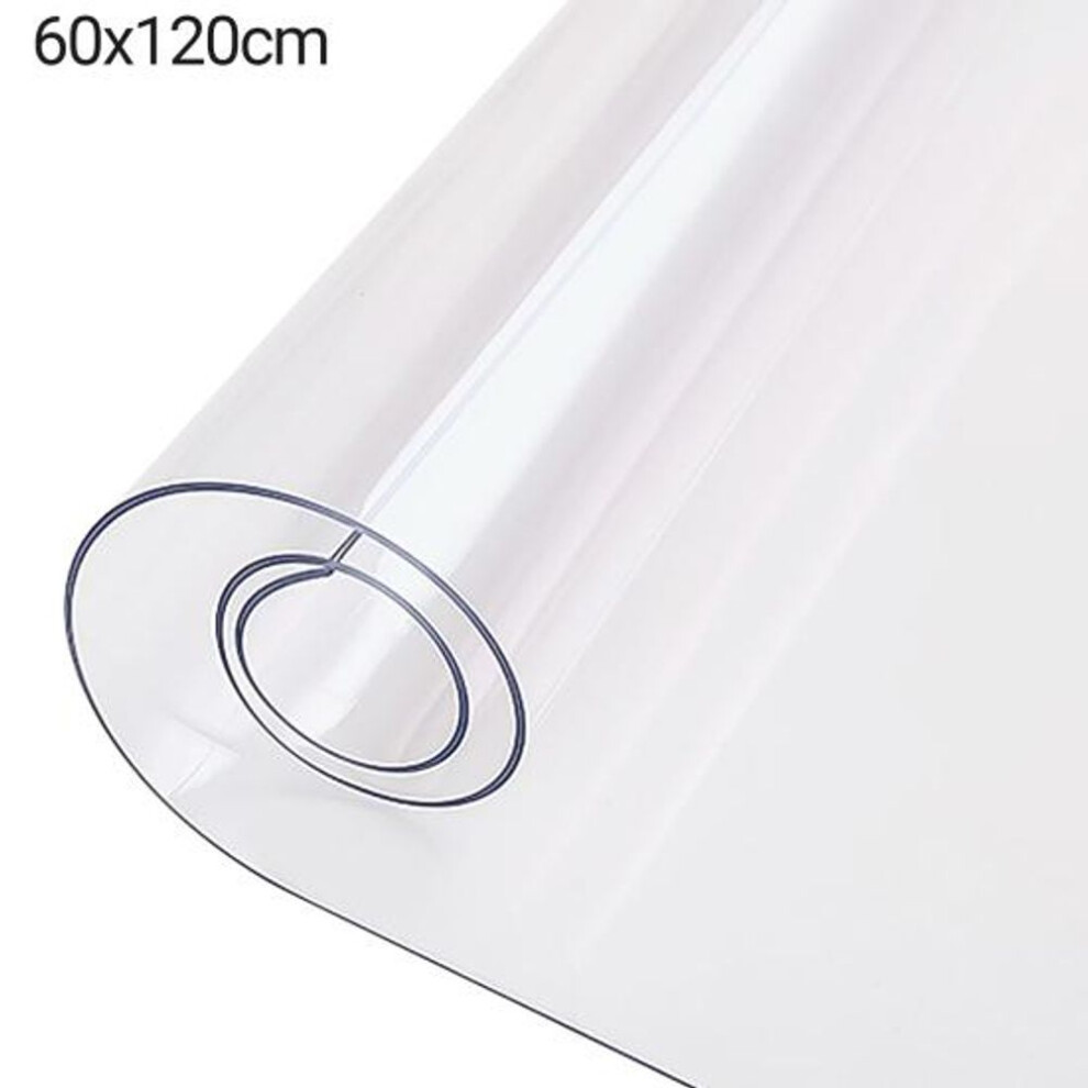 (60x120cm) Table Cover Easy To Wash Good Elasticity Transparent Practical Wear-resistant Waterproof Tablecloth For Home