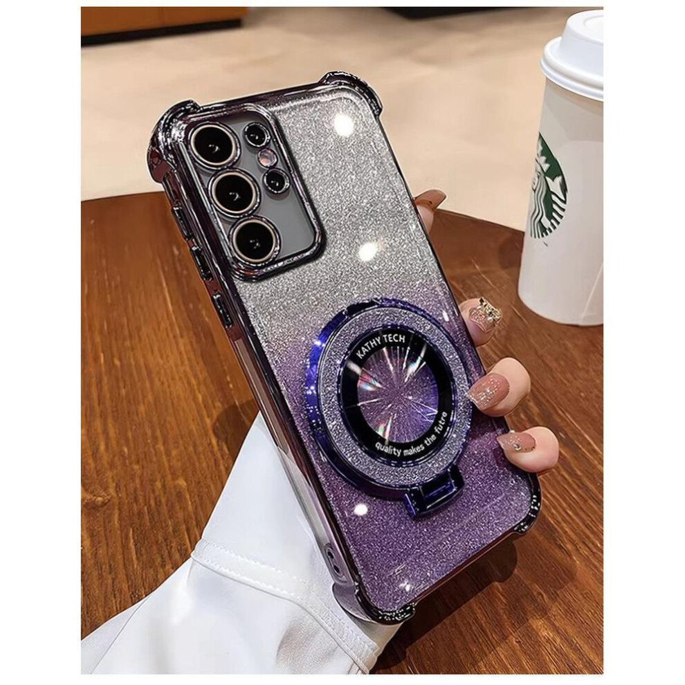 (purple, Samsung S25 Plus) Samsung S24Ultra & Note20 Electroplated Drop-Proof Case with Four-Corner Protection