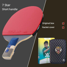 (7 Star Short Handle) Loki 7/8/9 Star Professional Ping Pong Racket Attack-loop High Sticky Table Tennis Racket Ping Pong Bat Carbon