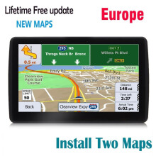 (Negro, mapa de Europa) Navegador GPS de 7 pulgadas para coche, camión, HGV, accesorios, herramientas,