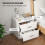 Homcom HOMCOM Bedside Table w/ 2 Drawers, Nightstand, Side Storage Cabinet Unit 4