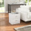 Homcom HOMCOM Bedside Table w/ 2 Drawers, Nightstand, Side Storage Cabinet Unit 8