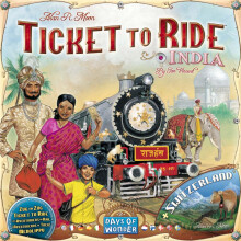 Ticket to Ride India + Switzerland Board Game EXPANSION - Expand Your Railway Adventures! Fun Family Game for Kids & Adults Ages 8+ 2-4 Players 30-