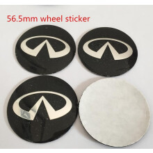 (56 mm musta tarra) 4 kpl 65 mm Infiniti-auton tunnus pyörän keskinapakorkit Merkinsuojukset tarra mallille Q30