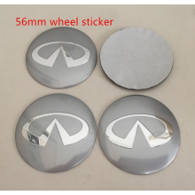 (56 mm hopeatarra) 4 kpl 65 mm Infiniti-auton tunnus pyörän keskinapakorkit merkkikansien tarra malleihin Q30