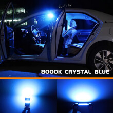 (8000K Crystal Blue-W169 2005-2012) 18 luci interne a LED Canbus per Mercedes Benz Classe A W169 2005-2012
