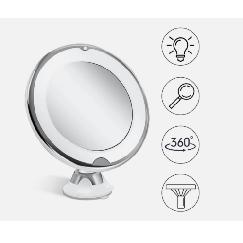 10X Magnifying Mirror With LED Lights Make Up Shaving Illuminated 1