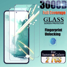 (for Samsung S24Ultra) 2 pcs tempered glass screen protector for Samsung Galaxy S24 S23 S22 S21 Plus