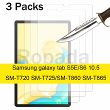 (S5e and S6) 3pcs Glass screen protector for Samsung Galaxy tab S9 S8 S7 FE Plus Ultra S6 lite S5E S4