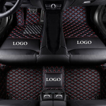(linea rossa nera) Tappetini auto con logo Audi A6L R8 Q3 Q5 Q7 S4 S5 S8 RS TT Quattro A1 A2 A3 A4 A5 A6 A7