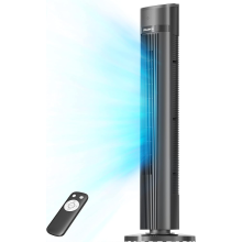 Pelonis 40-Inch Tower Fan, Quiet Cooling Fan with Remote, Bladeless Fan, 90° Oscillating Fan with 3 Speeds, 3 Modes, 15