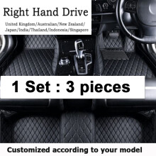 (RHD BLACK) Car Floor Mats Toyota RAV4 RAV 4 XA50 2019 2020 2021 2022 Carpet Luxury Leather Mat Car