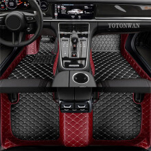 (Zwart Bourgondië) Dubbellaagse automatten op maat voor Volkswagen Alle modellen Polo Golf 7 Tiguan Touran