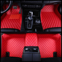 Alfombrillas de coche (rojas) Audi A6 C6 4F 2004~2011 Centro Accesorios interiores de coche Alfombrillas de piel