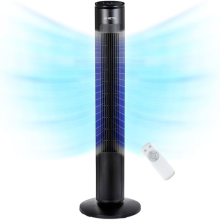 NETTA Tall Tower Fan 42 Inch, Quiet Bladeless Tall Fan,7 Hour Timer with Remote Control, Oscillation, LED Touch Display