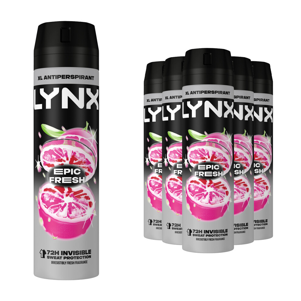 Lynx Anti-Perspirant Epic Fresh Deodorant, 6X200ml