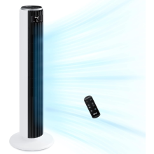 LEVOIT 20dB Silent Tower Fan, 26ft/s Powerful Cooling Fan with DC Motor, 26W Energy, Remote Control, 4 Modes 12 Speeds