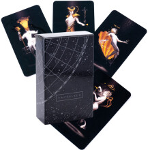 Tarot - Tarot Negro Verdadero Cartas del Tarot Negro Verdadero Mesa de Ceremonia Mágica Juego de Tarot Retro Waite