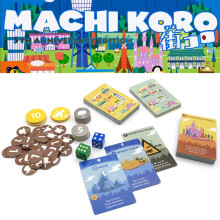 -Juegos de mesa Machi Koro desarrolla juegos de cartas de estrategia urbana para niños y adultos, juegos de fiesta