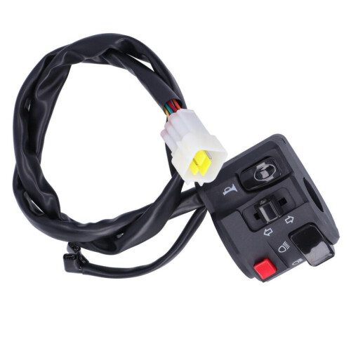78in Motorcycle Handlebar Switch Horn Button Headlight Turn Signal Fog Lamp Controller 2