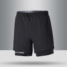 (schwarz, 5XL) Schnelltrocknende Dreiviertel-Fitness-Badeshorts für Herren mit Futter