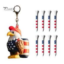 Golf Schlüsselanhänger Halter Adler Caddy Tee Tasche Accessoire mit 8 USA Tees Golf Tee Organizer Vatertag
