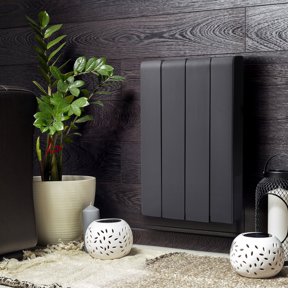 700W Wall Mounted Electric Ceramic Radiator Space Heater, Black