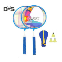 (blue) Badminton Rackets Kids Children Badminton Racket Kit Outdoor Shuttlecocks Racquet Toys With 3 Balls For 2-players Sports Game