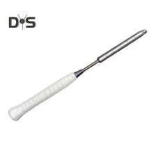 (white) Badminton Racket Training Device Anti-slip Handle Realistic Design Stainless Steel Construction Badminton Swing Trainer