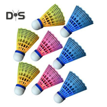 (8pcs) 3/4 /8 Pcs Led Badminton Shuttlecocks Long-lasting Night Visible Nylon Glowing Shuttlecocks Windproof Lighting Badminton For