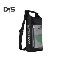 (zwart, M) 2l/5l Waterdichte telefoonhoes Grote capaciteit Dry Bag Zwemheuptas Voor mobiele telefoons