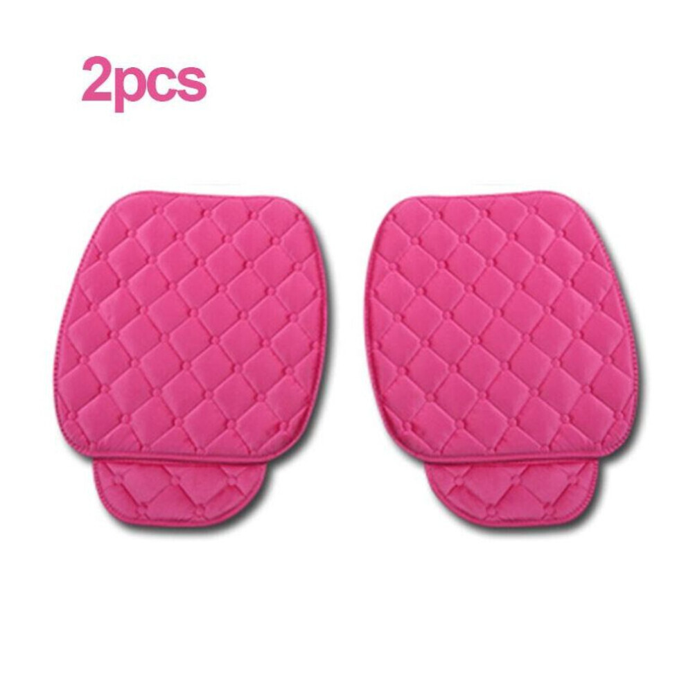 (rose, 2Pcs Siège Avant) Set de Housse de Siège de Voiture Hiver Doux Chaud Coussin de Siège de Voiture Antidérapant Housse de Siège Auto