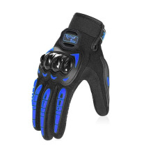 Riding Tribe Motorradhandschuhe Blau L – Touchscreen, Vollfinger, Atmungsaktiv, Schutz, Unisex, Sommer/Winter