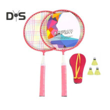 (pink) Badminton Rackets Kids Children Badminton Racket Kit Outdoor Shuttlecocks Racquet Toys With 3 Balls For 2-players Sports Game