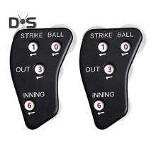2 pezzi a 4 ruote per arbitro di baseball, indicatore di arbitro nero, indicatore di out, inning, palle,