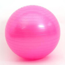 (pink) Sports Yoga Pilates Fitness Ball Gym Balance Exercise Pilates Workout Massage Ball With Pump