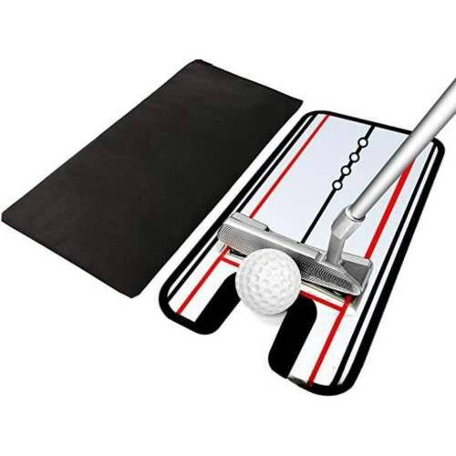(HT362) Golf Putting Mirror Mat: Swing Practice & Posture Correction Trainer. 2