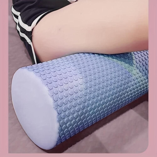 (pink, 44.96cm) Premium Yoga Roller, Round Eva Foam Cylinder Hexagonal Pattern Roller For Pilates Exercise, Enhanced Home Workouts 1