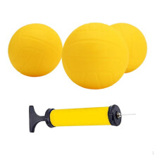 (3,5 pollici 3 pezzi) - Palline di ricambio con pompa ad aria, mini pallavolo gonfiabile in PVC resistente