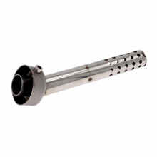 (40 Löcher) 1 Stück Universal 48 mm Motorrad abgewinkelter Auspuffeinsatz Schalldämpferendstück DB-Killer