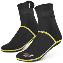 (noir, XXL) Chaussettes de plongée Chaussettes de plage en néoprène 3mm Thermal Wetsuit Boots Anti Slip Diving Socks For Rafting Snorkeling Sailing